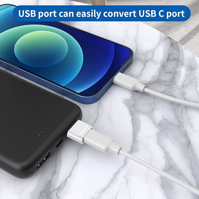 USB C Female to USB Male Adapter (4-Pack),Type C to USB A Charger Cable Adapter for iPhone 11 12 13 14 15 Pro Max,Samsung Galaxy S24 S23 S22 Ultra,Google Pixel 7 5 3,Apple iWatch Watch Series 7 8 SE