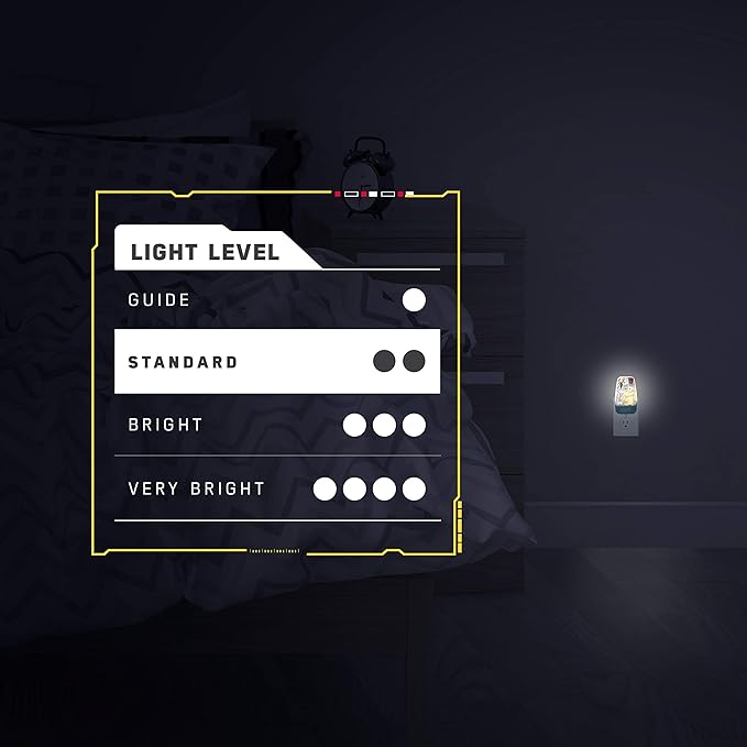 STAR WARS LED Night Light, Baby Yoda, Plug-in, Dusk to Dawn Sensor, The Mandalorian, Grogu, UL-Certified, Cute Nightlight for Kids, Bedroom, Bathroom, Hallway, Game Room, Gifts, 53364