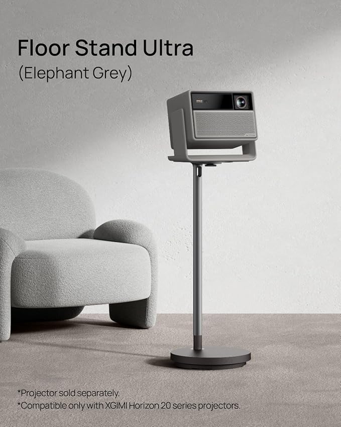 XGIMI Floor Stand Ultra for HORIZON 20 Series(Elephant Grey), Projector Stand Fits in Home Decor, Solid Base, Support up to 10 kg, Hidden Storage, Made from Aerospace-Grade Aluminum Alloy