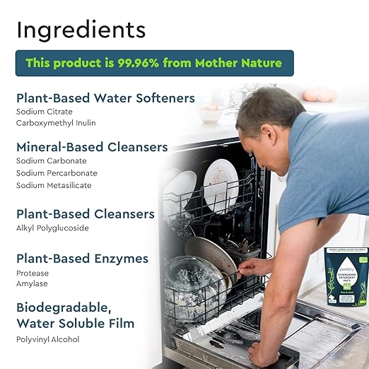 Puracy Dishwasher Pods, Natural Dishwasher Detergent, Free & Clear Dish tabs - Enzyme-Powered, Spot & Residue Free - TikTok Trend Items, Must Haves from TikTok Made Me Buy It (Free & Clear, 100 Count)