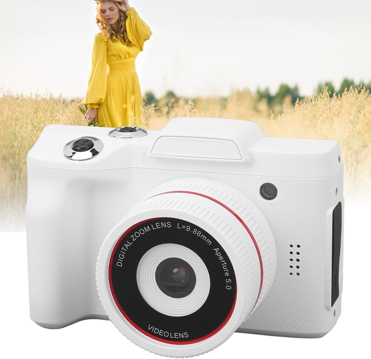 2.4 Inch 1080P 16MP 16X Bewinner Digital Camera HD Display, Vlogging Camera with Digital Zoom Auto Focus, Multi Axes