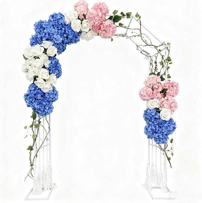 100PCS Artificial Hydrangea Flowers, Fake Flowers Silk Hydrangea Full Flowers Heads with Stems for Wedding Home Party Shop Baby Shower Decor (Bright Blue)