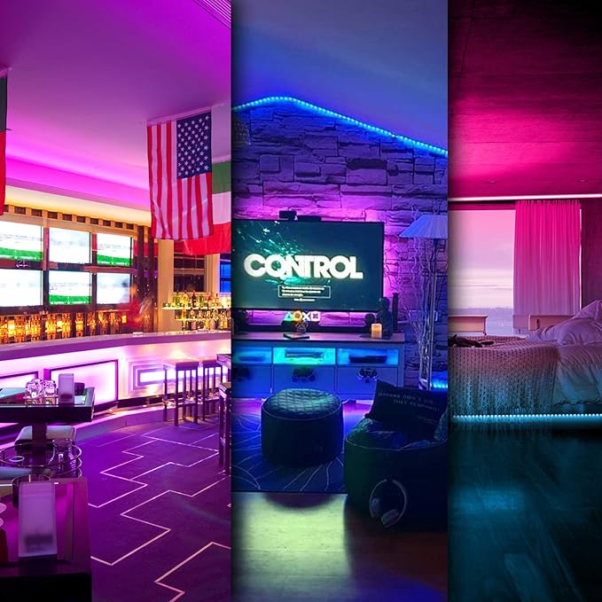 DAYBETTER Led Strip Lights 100 ft Smart with App Remote Control, 5050 RGB for Bedroom, Living Room, Home Decoration, Music Sync Color Changing for Room Party(2 Rolls of 50 ft)