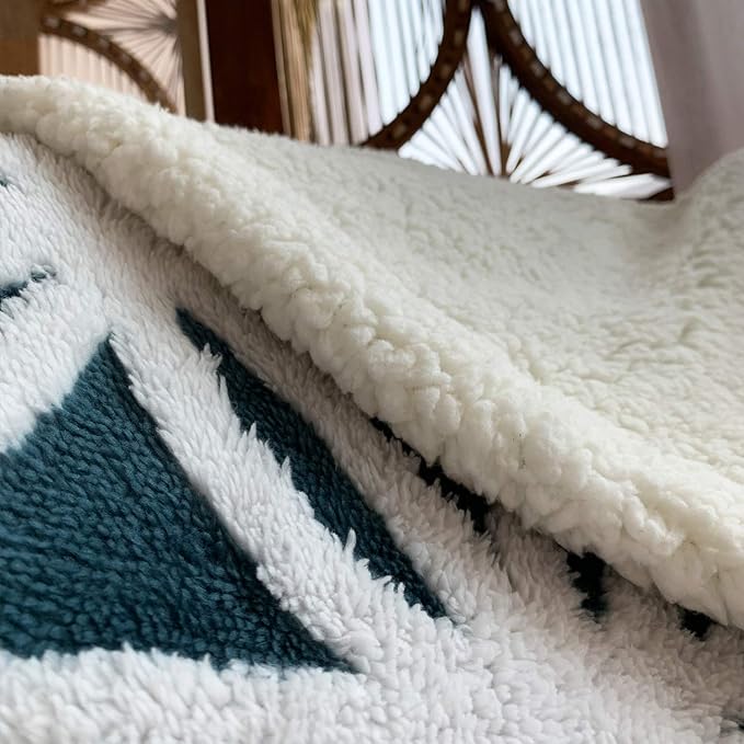 LOMAO Sherpa Fleece Blanket Fuzzy Soft Throw Blanket Dual Sided Blanket for Couch Sofa Bed (Navy, 71''x80'')