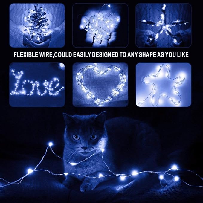 led Fairy Lights Waterproof 16.4ft String Lights Battery Operated for Wedding, Home, Garden, Party, Christmas Decoration, White