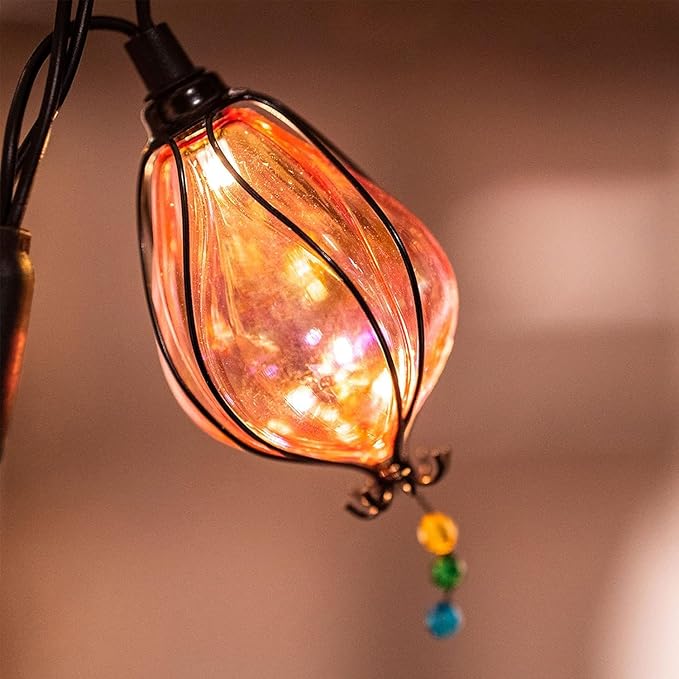 Vigdur Multicolor Outdoor String Lights with 10 Bulbs Connectable Waterproof, Indoor Outdoor Patio Light for Party Wedding Bedroom Cottagecore Decor