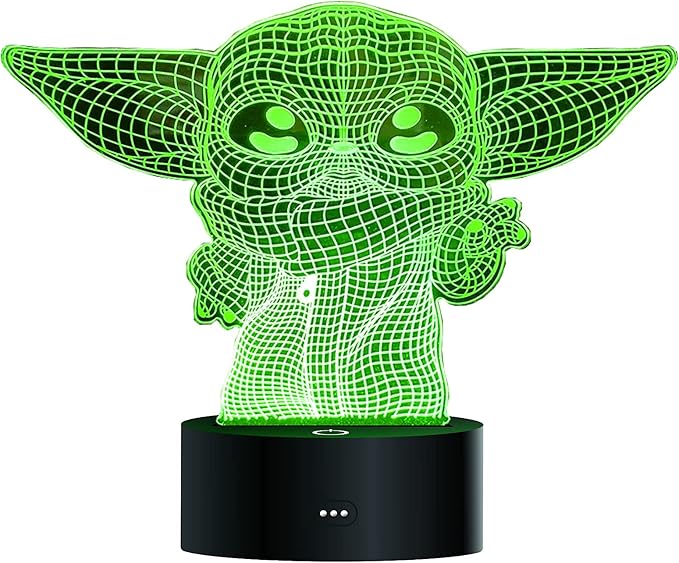 MOSSOM 2 Bases 5 Patterns Star Wars Gifts 3D Illusion Lamp - Star Wars Toys LED Night Light for Kids Room Decor, 7 Color Change, Cool Gifts for Men, Women, Boys, Girls