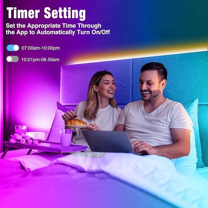 130ft Led Lights for Bedroom, APP Control Music Sync Color Changing Led Lights, Led Strip Lights with Remote for Room, Kitchen Party,Home Decoration