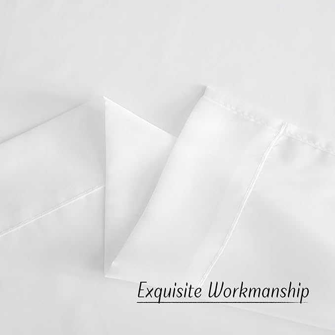 NICETOWN Soft Voile White Sheer Curtains 63 inches Long - Grommet Living Room Curtains Elagant & Airy Breathable Light Filtering Window Treatments for Bedroom, W42 x L63, 2 Panels