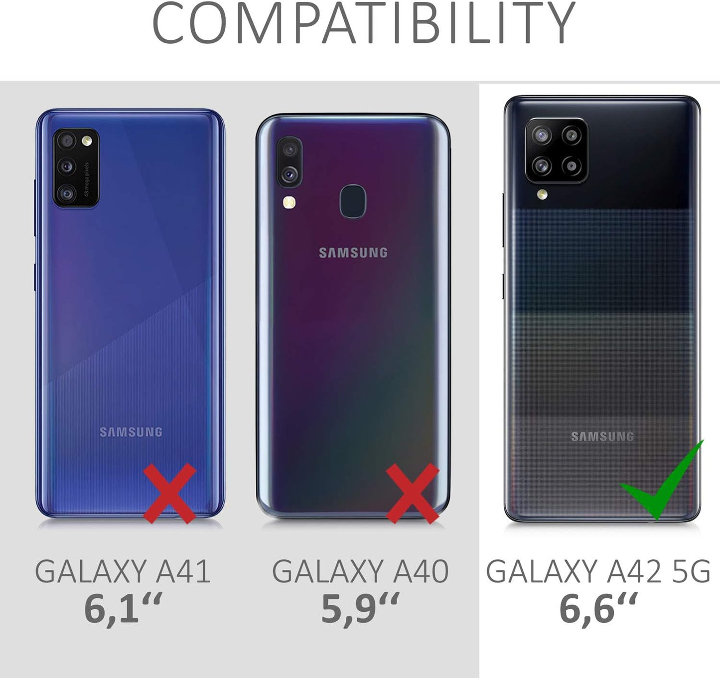 kwmobile Case Compatible with Samsung Galaxy A42 5G - Soft Slim Protective TPU Silicone Cover - Bordeaux