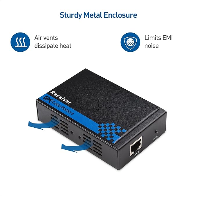 Cable Matters Receiver Box for Wall Mount HDMI Extender with TCP/IP - Up to 300 Feet, 1080P, 1-to-Many Setup (Model: 103002R), Compatible with Model: 103002