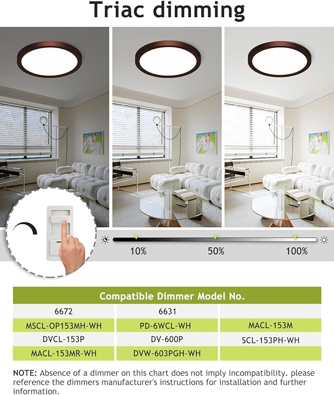 hepside 1PACK Flush Mount LED Ceiling Light Fixture Oil Rubbed Bronze, 12Inch 28W, Dimmable 3000K-4500K-6000K 3 Color Ceiling Lamp 3200LM Low Profile Ceiling Light for Kitchen Bedroom Hallway