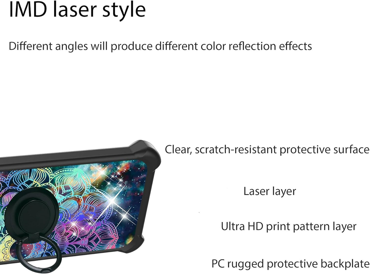 Nuu X6+ Plus Case Compatible with Nuu Mobile X6+ Plus Phone Cover, Colorful Reflect Light, IMDH-HTT