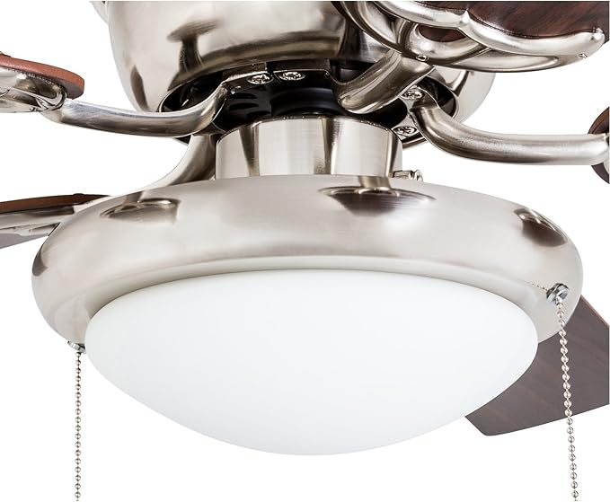 Portage Bay 50252 Hugger 52" Brushed Nickel West Hill Ceiling Fan with Bowl Light Kit