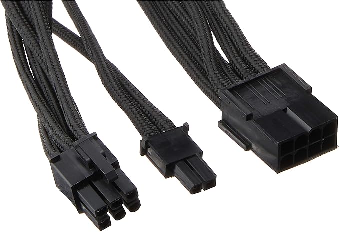 Silverstone Tek Sleeved Extension Power Supply Cable with 1 x 8-Pin to PCI-E 8-Pin Connector (PP07-PCIB)