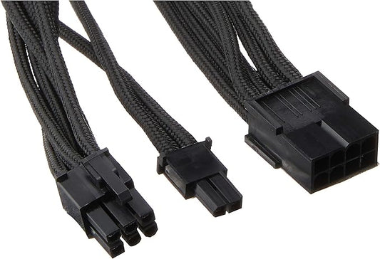 Silverstone Tek Sleeved Extension Power Supply Cable with 1 x 8-Pin to PCI-E 8-Pin Connector (PP07-PCIB)