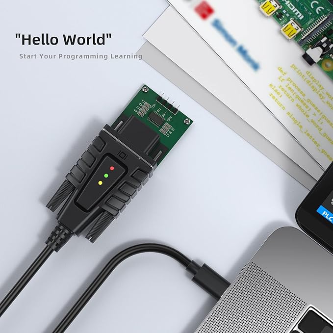 DriverGenius SerialEdgeX Series | USB-C to RS232 (DB9) Adapter with 3 LED Indicators (TX, RX, PWR), Compatible with Windows 11 and macOS 15 【USB232A-B-C, 2-Pack】