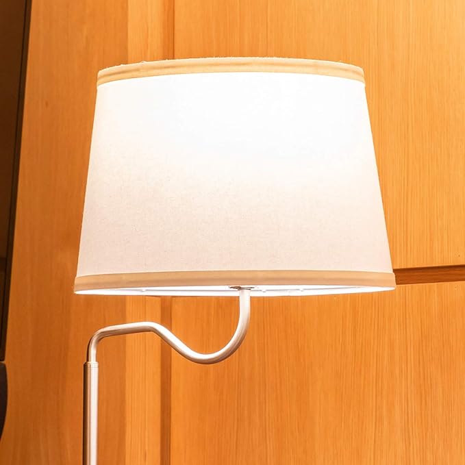 Brightech Madison Side Table with Lamp Combo with LED Bulb, Desk Lamp with USB Port, Bedside Reading Lamp, Modern End Table with Floor Lamp for Bedroom, Living Room, Office - Black with White Shade