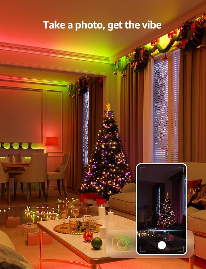 Lepro S1 AI LED Strip Lights for Bedroom - 16.4ft Smart RGB Light Strips with IC and Rainbow Chasing Effects, Color Segment DIY, Personalized Al Lighting Designer, No Remote, 2.4G Wi-Fi & Bluetooth