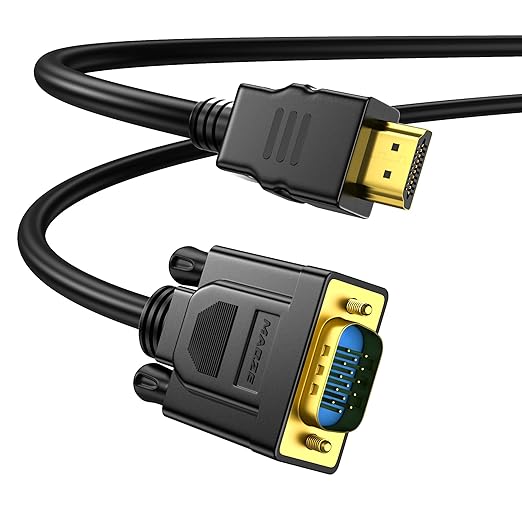 HDMI to VGA Cable, 6.6FT Uni-Directional HDMI to VGA Adapter for Monitor, Laptop, PC, Projector, HDTV, Roku, Xbox