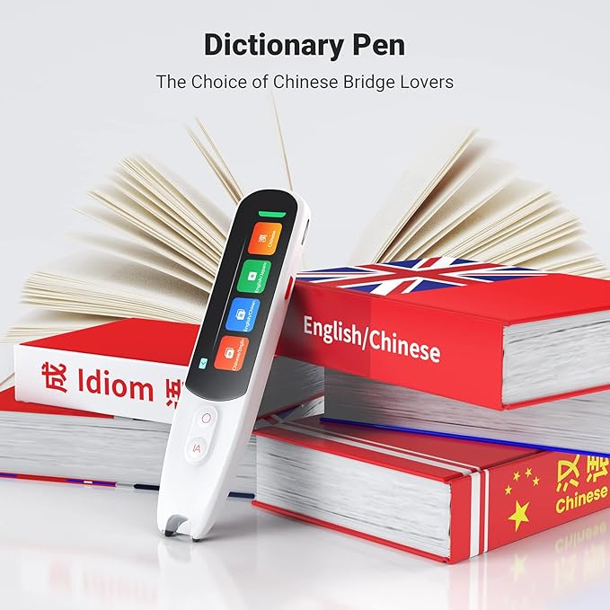SVANTTO 102 Translator Pen Scanner, Text to Speech Device for Dyslexia, OCR Digital Highlighter Reader Pen, Exam Reading Pen, Bluetooth Langage Translator, No Monthly Fee（White）