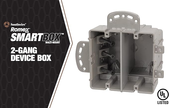 Southwire MSB1G One Gang Device Box with Depth Adjustable, Heavy Duty 42lb