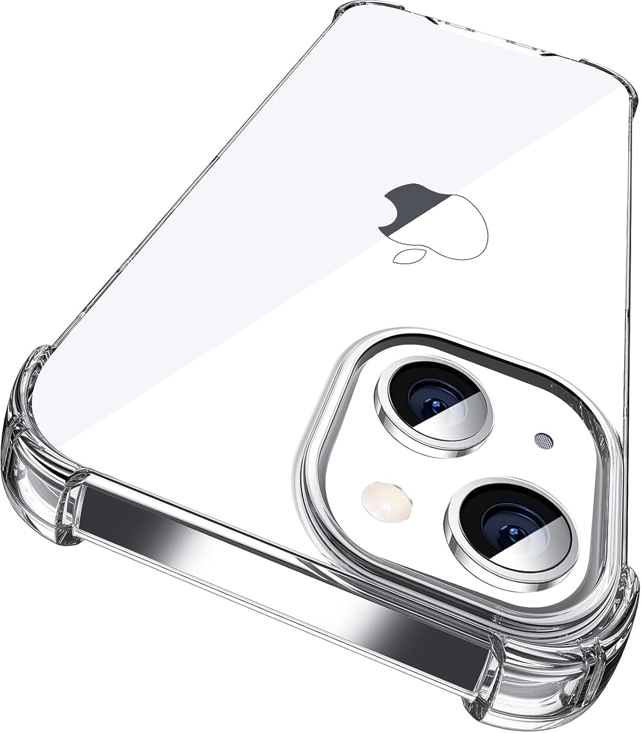 ORIbox Clear Case for iPhone 14/13, Shockproof Protection with 4 Corners, Clear Case for Women Men Girls Boys Kids