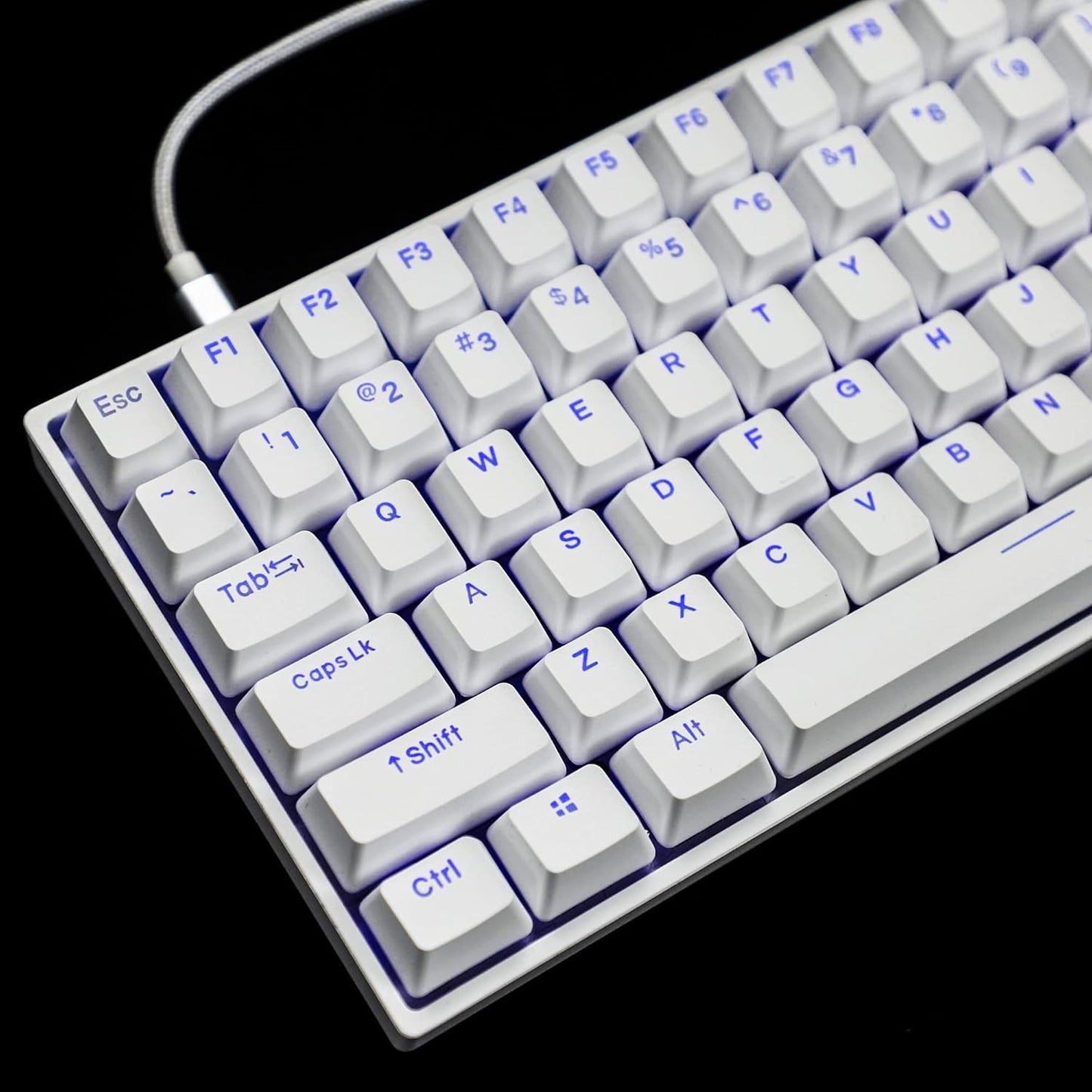 YMDK Double Shot 108 Dyed PBT Shine Through Keycap Rainbow Carbon Sunset Backlit for MX Switches Mechanical Keyboards