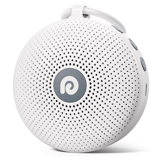 Dreamegg Portable Noise Machine for Baby Adult, Features Powerful Battery, 21 Soothing Sound, Noise Canceling for Office & Sleeping, Sound Therapy for Home, Travel, Registry Gift, Classic White