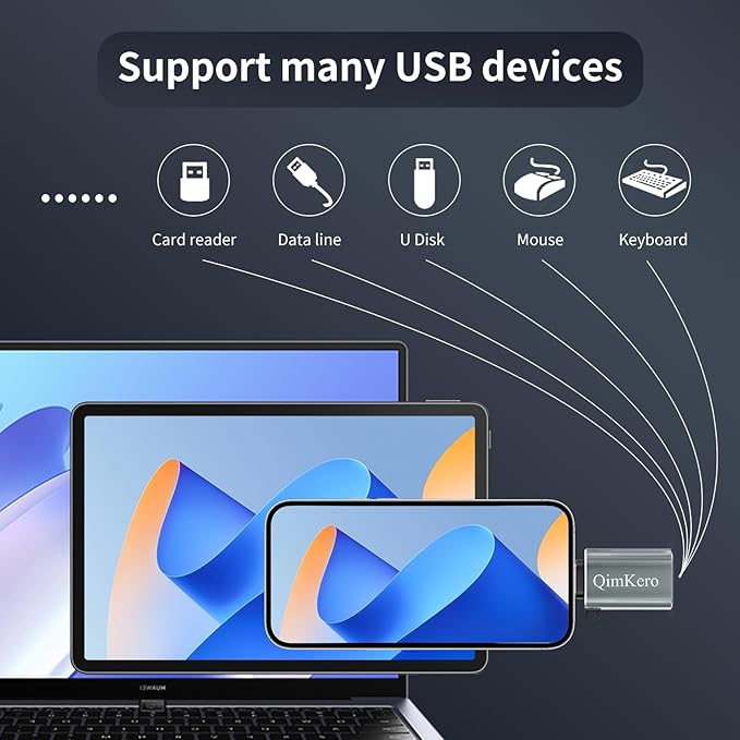 USB C to USB Adapter 3-Pack，USB C Male to USB 3.0 Female Adapter, Type C Thunderbolt 4 OTG Converter, Converter for iPhone 15 Max,MacBook Pro Air,Mac,iPad,Microsoft Surface Go,Samsung S24 S23