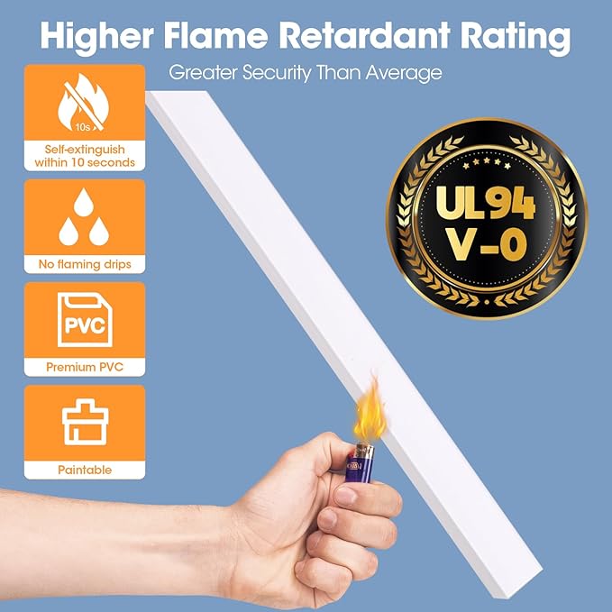 116in Cord Hider Kit, Cord Covers for Wires on Wall, Paintable Cable Raceway, Cord Hider for Wall Mount tv, tv Cable Hider Wall kit, Wire Covers for Cords, W0.96in X H0.57in, White