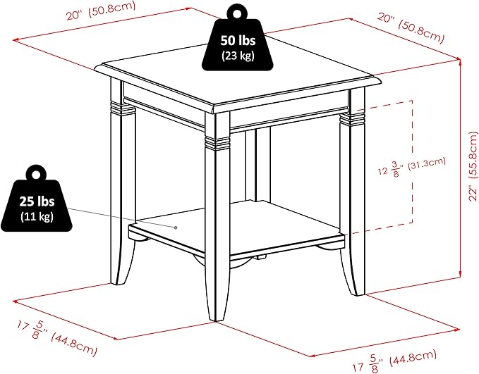 Winsome Nolan End Table, for Living Room, Bedroom, Cappuccino