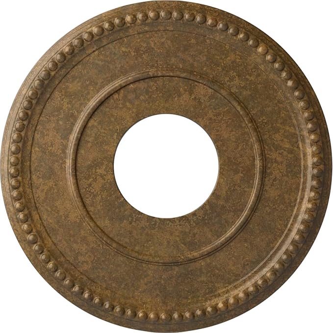 Ekena Millwork CM12BRRZS 12 1/2"OD X 3 7/8"ID X 3/4"P Bradford Ceiling Medallion Fits Canopies Up to 6 5/8", Rubbed Bronze