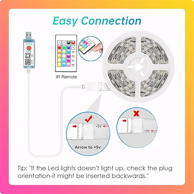CHARKEE LED Lights 100ft USB-Powered, Music Sync RGB LED Strip Lights for Bedroom/TV Backlight/Gaming Lighting, Color Changing Bluetooth Led Lights IR Remote&App Control