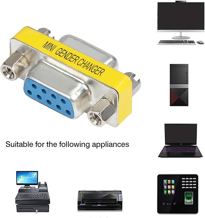 abcGoodefg 9 Pin RS-232 DB9 Female to Female Serial Cable Gender Changer Coupler Adapter (20 Pack)