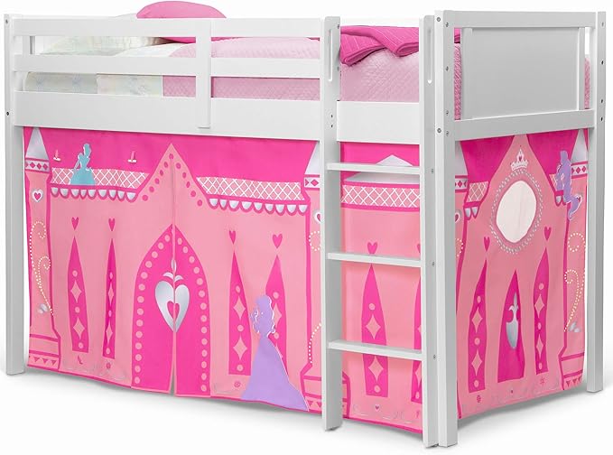 Disney Princess Loft Bed Tent - Curtain Set for Low Twin Loft Bed (Bed Sold Separately) by Delta Children