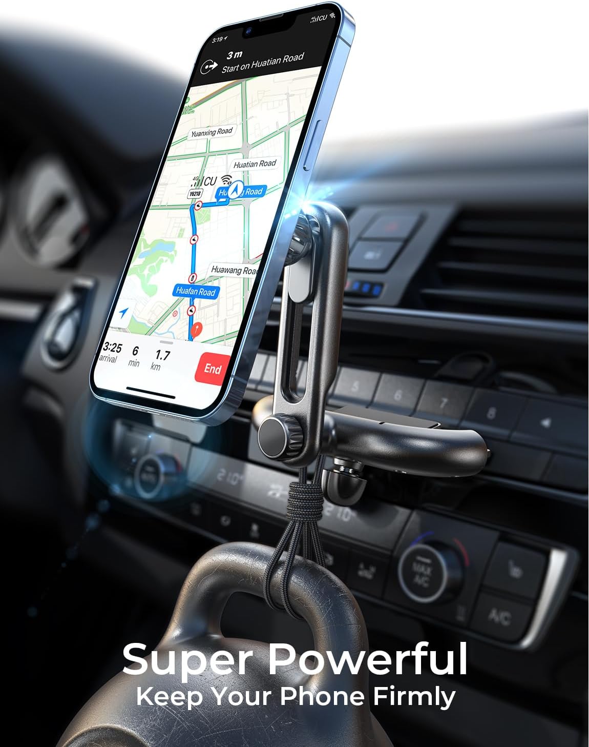 LISEN for MagSafe CD Phone Holder for Car Mount, Angle Adjustable Magnetic Phone Holder for iPhone Magsafe