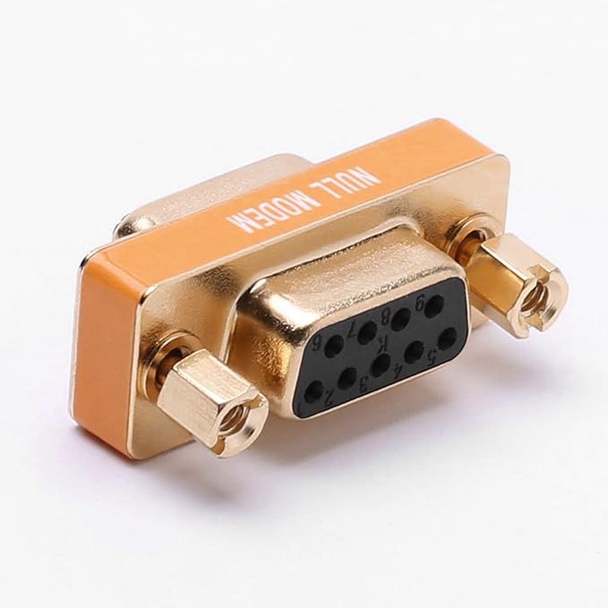KINGDEE INC Arnorin DB9 Null Modem Adapter Female to Female Slimline Data Transfer Serial Port Adapter Gold Plated 2 Pack