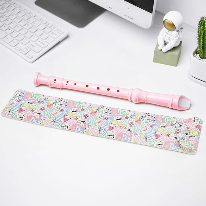 Recorder Instrument for Beginner Kids Adults,8-Hole Soprano Descant Recorder Music Flute with with Cleaning Rod & Leather Case For School Student Home Entertainment(4-Pink Unicorn Flamingo)