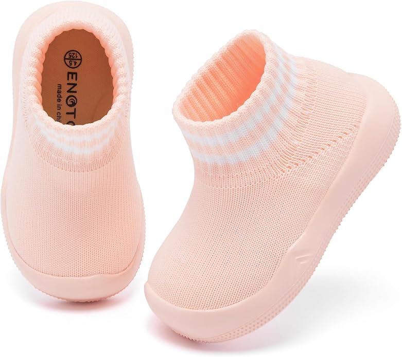 Engtoy Baby Shoes & Socks - Non-Slip Breathable Slippers with Soft Rubber Sole - Baby Boys & Girls Slip On Sneakers