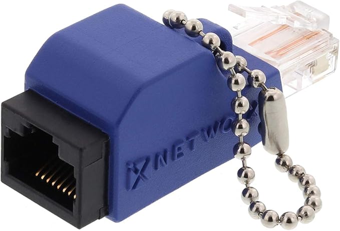 Networx Fast Ethernet Loopback Tester (Cat5e) - RJ45 Port Validator for 10/100Base-T Networks - Legacy Network Diagnostics