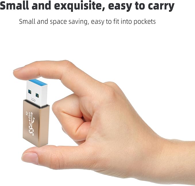 3Pack USB Coupler Male to Female USB 3.0 Type A Adapter Superspeed 10Gbps USB Port Extension Connector Bridge Compatible with Laptop Computer Hard Drive Printer Camera, Gold