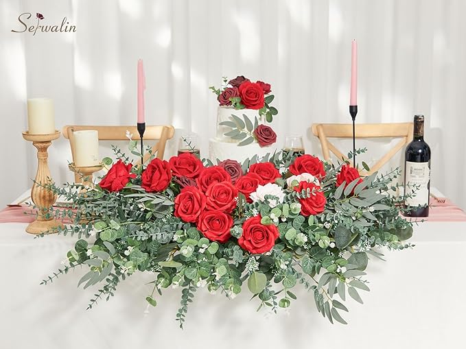 Serwalin 100pcs Artificial Mixed Eucalyptus Stems Leaveas Bulk, 4Kinds Fake Grennery Silver Dollar Eucalyptus Leaves Picks,Faux Greenry Stems Sprays for DIY Bouquets Floral Arrangement Home Decor