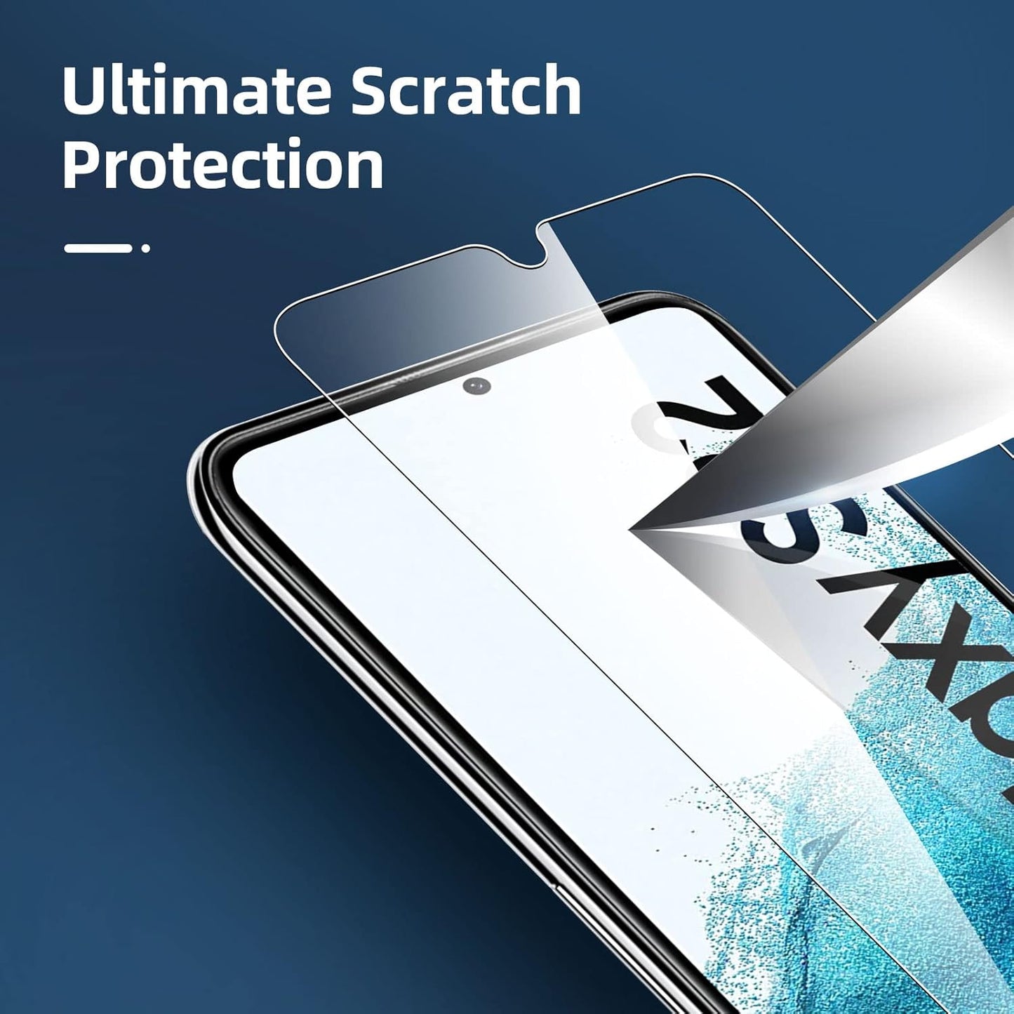 NEW'C [3 Pack] Tempered Glass Screen Protector for Samsung Galaxy S22 5G, Case Friendly, Anti Scratch, Bubble Free