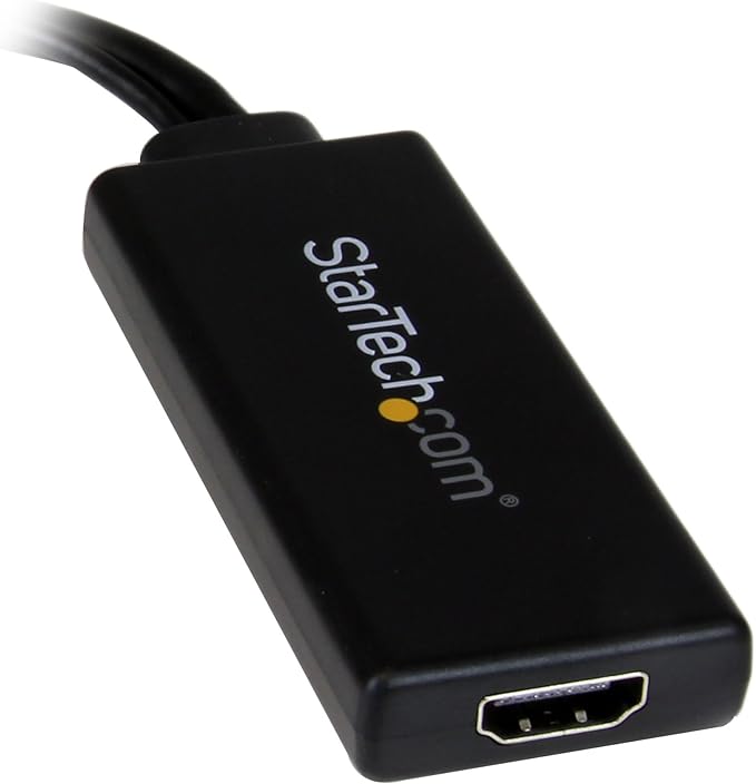 StarTech.com VGA to HDMI Adapter with USB Audio - VGA to HDMI Converter for Your Laptop / PC to HDTV - AV to HDMI Connector (VGA2HDU), Black