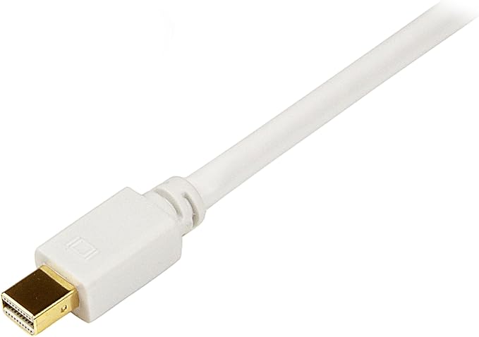 StarTech.com 10ft Mini DisplayPort to DVI Adapter Cable - Mini DP to DVI Video Converter - MDP to DVI Cable for Mac/PC 1920x1200 - White (MDP2DVIMM10W)