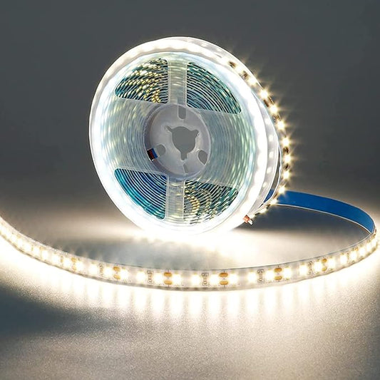 12V 5M/16.4ft LED Strip Light Natural White 4000K 600LEDs Flexible SMD2835 High Brightness No-Waterproof IP20 LED Tape Lights for Bedroom Kitchen Party etc(No Power Supply)