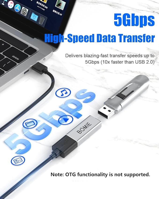 BOMIE USB Female to Female Adapter 4 Pack, USB 3.0 Type-A Female to Female Extension Adapter Connector, 5Gbps Data Transfer and Charging for Connecting Extension Two USB-A Male Ends Cable Silver