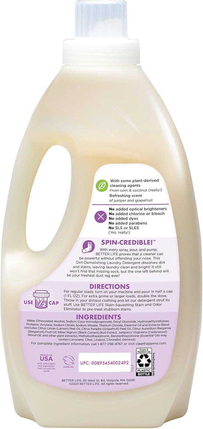 Better Life Natural Concentrated Laundry DetergeJuniper Grapefruit, 64 loads