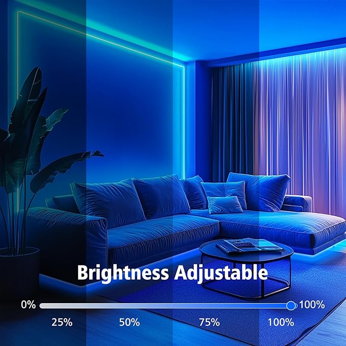 LED Strip Lights Battery Operated, 9.8ft 90 LED Strip Lights with Remote Controller Timer Dimmable, Waterproof Flexible Lights Strip for Indoor Outdoor TV Table Bedroom Boat Kitchen (Blue)